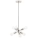 Stella LED Sputnik Chandelier Light Fixture, Brushed Nickel, Linea di Liara LL-P231-BN