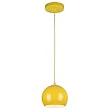 Westinghouse 6101900 Casual One-Light Adjustable Mini Pendant with Metal Shade, Yellow Finish (Tools & Home Improvement)