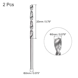 uxcell Solid Carbide Drill Bits, 2mm C2/K20