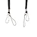 Wisdompro 30 Pack of 17 inch Nylon Neck Lanyard Strap with J-Hook and Tone Split Ring for Office USB Flash Drives, Keys, Keychains, ID Name Tag Badge Holders or other Portable item - Black