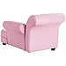 Costzon Kids Couch, Princess Kids Sofa Chairs for Baby Girls 3-5 Old w/Wood Frame & Leather Surface for Nap & Rest, Toddler Couch for Preschool, Nursery, Kindergarten, Children Furniture Gift (Pink)