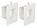 DataComm 45-0008-WH 1-Gang (2 PACK) Recessed Low Voltage Wall Cable Plate - White