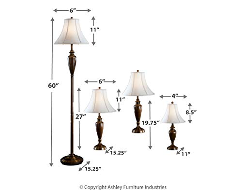 image for Signature Design by Ashley - Caron Collection Lamp Set - Set of 4 - Fl