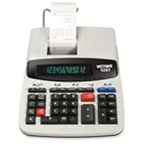 Victor 1297 12-Digit Commercial Printing Calculator, Adding Machine Calculator with Tape, Great for Business, Home, and Office Use.