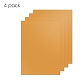 Zaker Copper Grill Mat Set Of 4 - Non-stick Golden Grill Mats And Bake Mats- Works On Gas, Charcoal, Electric Grills And Oven,Easy To Clean