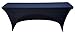 Banquet Tables Pro Black Spandex Cover for 18 x 72 Rectangular 18 x 6ft Narrow Training Tables Open Back