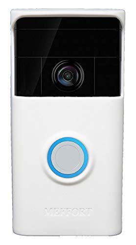 Silicone Skin Case Cover Compatible for Ring Video Doorbell (1st Generation) - Disguise Your Door Bell with Sun Glare, UV & Weather Protection - White