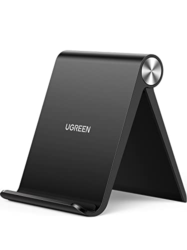UGREEN Portable Phone Stand Desk Phone Holder Stable Mobile Stand Holder Compatible with iPhone 17/16/15/14 Series For iPhone 17 Pro Max Galaxy S26 Ultra S25 S24 Black All 4-7.2'' Phones
