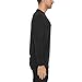 100% Merino Wool Lightweight Mens Base Layer - Long Sleeve Crew Shirt Black Medium