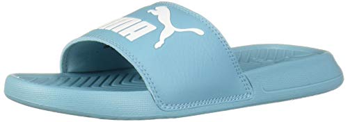 PUMA Unisex Popcat Slide Sandal, Milky Blue White, 6 M US Big Kid
