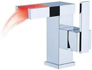 Color Changing LED Waterfall Bathroom Sink Faucet - Blade Series