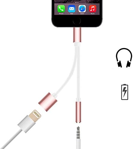 2 in 1 Lightning Adapter For iPhone 7/7plus 6/6plus 6s/6s plus 5s,ipad,Sumsang Plus- 3.5mm Audio Adapter Charging Cable - Cell Connectors Lightning Charger Earphone Jack Cable