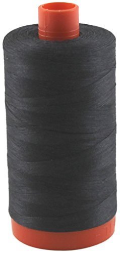 Aurifil Thread 4241 Very Dark Grey (Almost Black) Cotton Mako 50wt Large Spool 1300m
