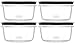 Rubbermaid Premier Food Storage Container, 4 Pack, 5 Cup, Grey