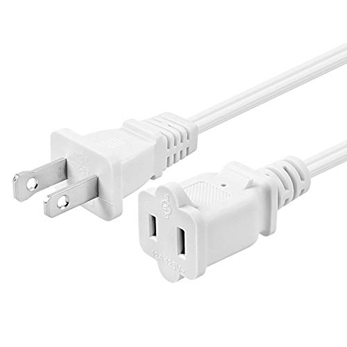 VSEER 2 Prong Extension Cord US AC 2Prong Male and Female Power Cable