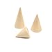 Natural Wood Cone Ring Holder Jewelry Display Stand 3 Pcs Different Sizes