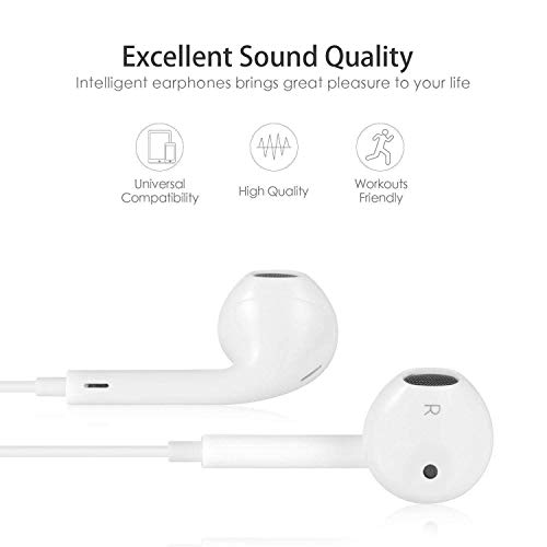 QIANXIANG 2 Pack 3.5 mm Wired Earbuds/Headphones/Earphones with Microphone Noise Isolating and Remote, Compatible with iPhone 6s 6 Plus 5s 5 iPad iPod Samsung Galaxy S8 S7 Note and All 3.5mm Devices. QIANXIANG 2 Pack 3.5 mm Wired Earbuds/Headphones/Earphones with Microphone Noise Isolating and Remote, Compatible with iPhone 6s 6 Plus 5s 5 iPad iPod Samsung Galaxy S8 S7 Note and All 3.5mm Devices.