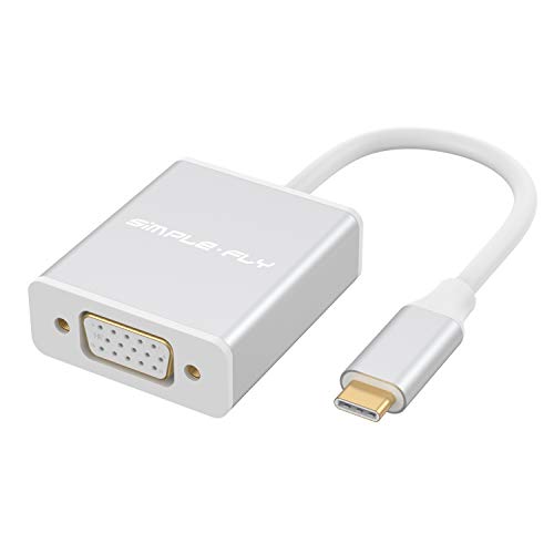 USB C TO VGA Adapter, USB 3.1 Type C (USB-C) to VGA Adapter With Aluminium Case for 2017 / 2016 MacBook, 2017 iMac, Chromebook, Dell, HP and more