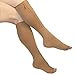 Zipper Compression Socks. 20-30mmHg. Knee Length. Large, Beige