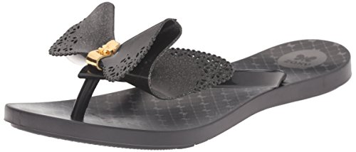 Zaxy Women's Butterfly Flip Flop, Black, 6 M US