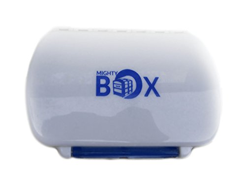 MIGHTY BOX Pill Box Pill Holder Large Pill Container Travel Pill Cases for Purse Vitamin Holder Pill Box Organizer Medicine Case Has Real Hinge and Compartments and Locking Clasp