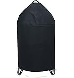 Grill Valueparts REV7201GC Black Round Smoker Cover for Charcoal Smokey Mountain Cooker (Dims: Dia 22 X 48" H)