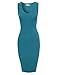 TAM WARE Women Stylish V-Neck Sleeveless Double Slit Bodycon Midi Dress