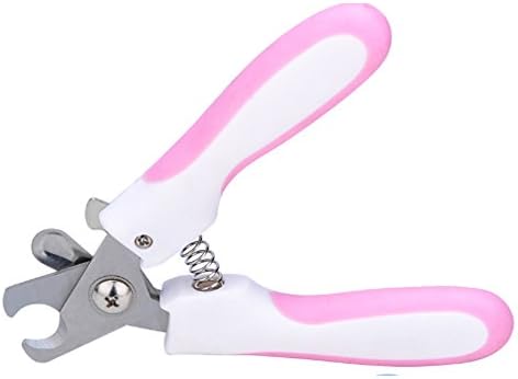 Arce Cat Dog Nail Clippers and Professional Claw Trimmer Pet Home Grooming Tool with Free Rasp(Large Pink)