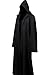 H&ZY Unisex Tunic Halloween Robe Hooded Cloak Costume Black