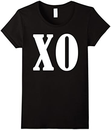 Women's XO Shirt, Funny Birthday Gift Shirt for Men Women Medium Black