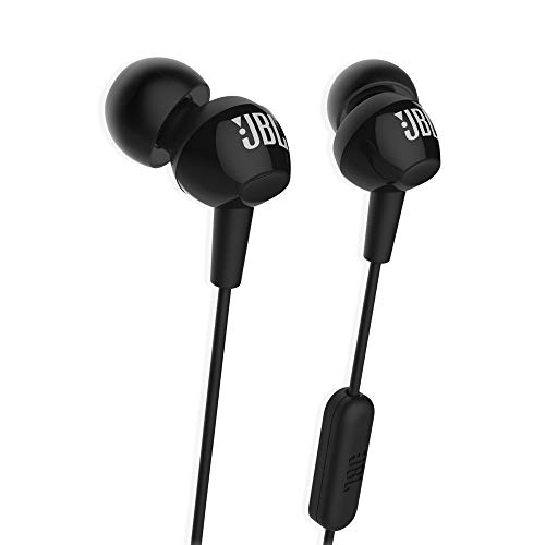 JBL C100SI InEar Deep Bass Headphones with Mic (Black) JustLast