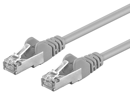 PremiumCord 1.5m Ethernet LAN Patch Cable, Cat6a S-FTP Shielding, RJ45, LSOH, AWG 26/7, 10Gbps, Grey