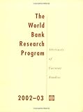 Image de The World Bank Research Program, 2002-2003: Abstracts of Current Studies