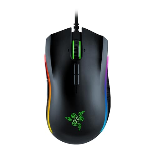 Razer Mamba Elite - Kabelgebundene Gaming Maus mit Chroma RGB Beleuchtung für PC / Mac (Optischer 5G-Sensor, mechanische Switches, 9 programmierbare T