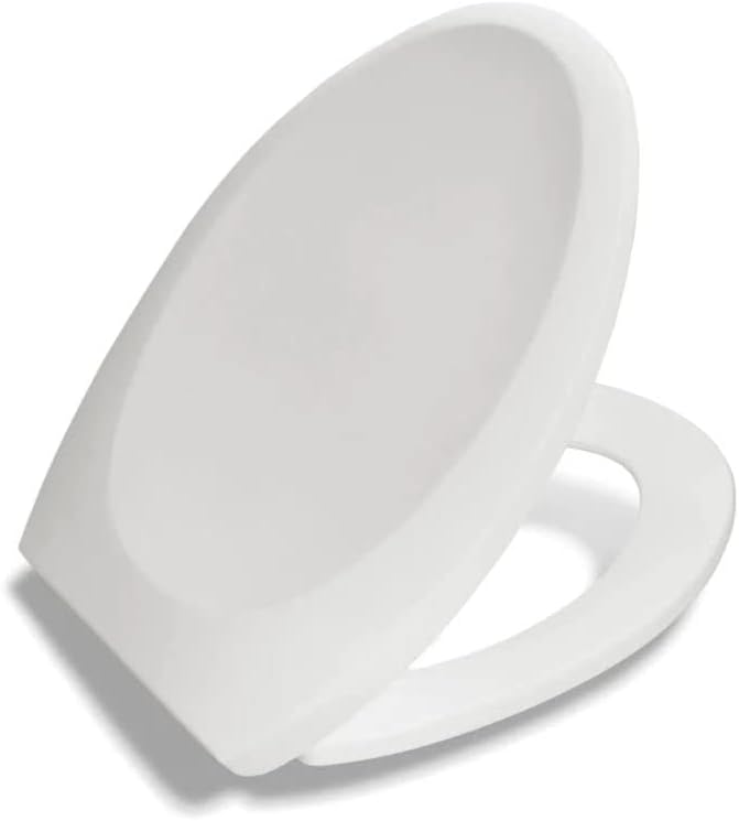 BATH ROYALE Toilet Seat Elongated Premium Series BR60600, White, Soft
