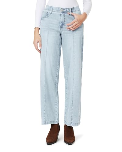 Angels Forever Young Women's Everbreeze Curvy Mid-Rise Wide Leg Jeans, Fresno,…