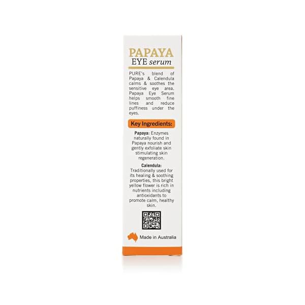 PURE-PAPAYA-CARE-Rejuvenating-Eye-Serum-With-Papaya-Calendula-Hyaluronic-Acid-Nourish-Brighten-Exfoliate-Skin-25ml P'URE PAPAYA CARE Rejuvenating Eye Serum - Vegan Friendly & Cruelty Free - All Natural Ingredients With Hyaluronic Acid…