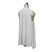 Lusiyu Women's Slim Fit Sleeveless Open Front Cardigan Vest Asymmetric Hem XL White