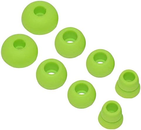 8pcs Silicone Eartips Earbuds Replacement Ear Tips Compatible with Beats by dr dre Powerbeats 3 Stereo Wireless Earphones (Green)