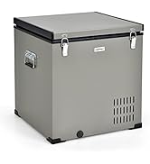 COSTWAY 68-Quart Car Refrigerator, Portable Chest Freezer(-11℉- 50℉) with 12V/24V DC & 110V/240V ...