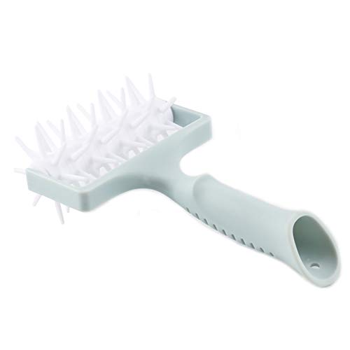 millet16zjh Pizza Needles Rolling Pins Bread Cookies Dough Roller Hole Punch Baking Tool - Light Blue