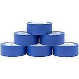 6 Pack 1.88'' Blue Painters Tape, medium adhesive that sticks well but leaves no residue behind, 60 yards Length, 6 Rolls, 360 Total Yards
