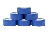 6 Pack 1.88 Inch Blue Painters Tape, Medium Adhesive That Sticks Well but Leaves No Residue Behind, 60 Yards Length, 6 Rolls, 360 Total Yards