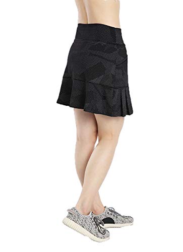 Annjoli Womens Skort Active Athletic Skirt for Running Tennis Golf Workout Sports Skorts (M, Fantasy Black)