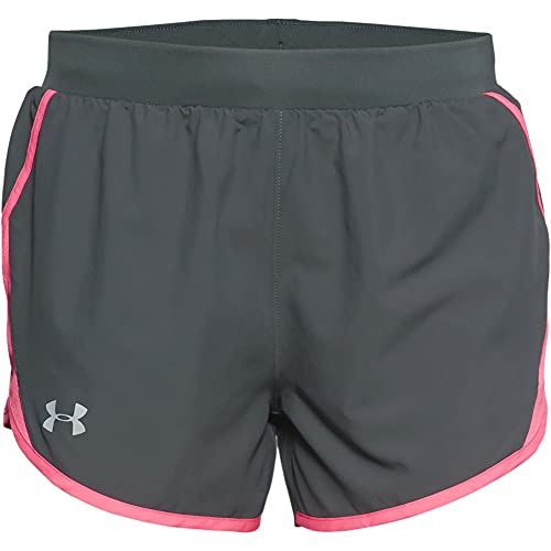 Under Armour Women's Fly By 2.0 Running Shorts, Pitch Gray (013)/Cerise, 3X-Lar…