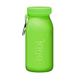 Bubi Bottle Reusable Collapsible BPA Free Silicone Water Bottle 14 Oz Sports Camping Canteen