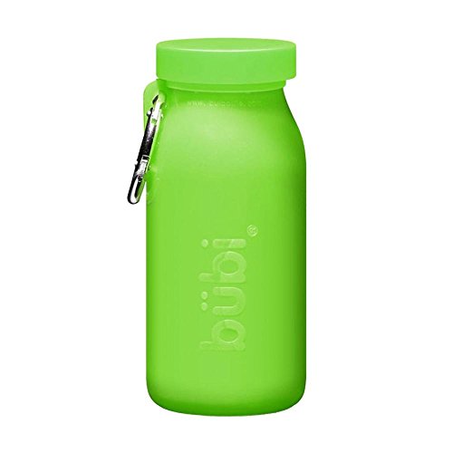 Bubi Bottle Reusable Collapsible BPA Free Silicone Water Bottle 14 Oz Sports Camping Canteen