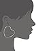 Heart Shaped Gold or Silver Rhodium Plated Hoop Statement Earrings for Womens