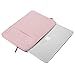 MOSISO Laptop Sleeve Bag Only Compatible with MacBook 12 inch with Retina Display A1534 2017/2016/2015 Release, Polyester Vertical Case with Pocket, Pink