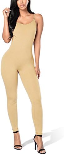 Amilia Womens Spaghetti Strap Bodycon Tank One Piece Jumpsuits Rompers Playsuit